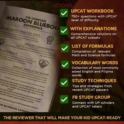 The Maroon Bluebook - ULTIMATE Updated UPCAT 2025 Reviewer